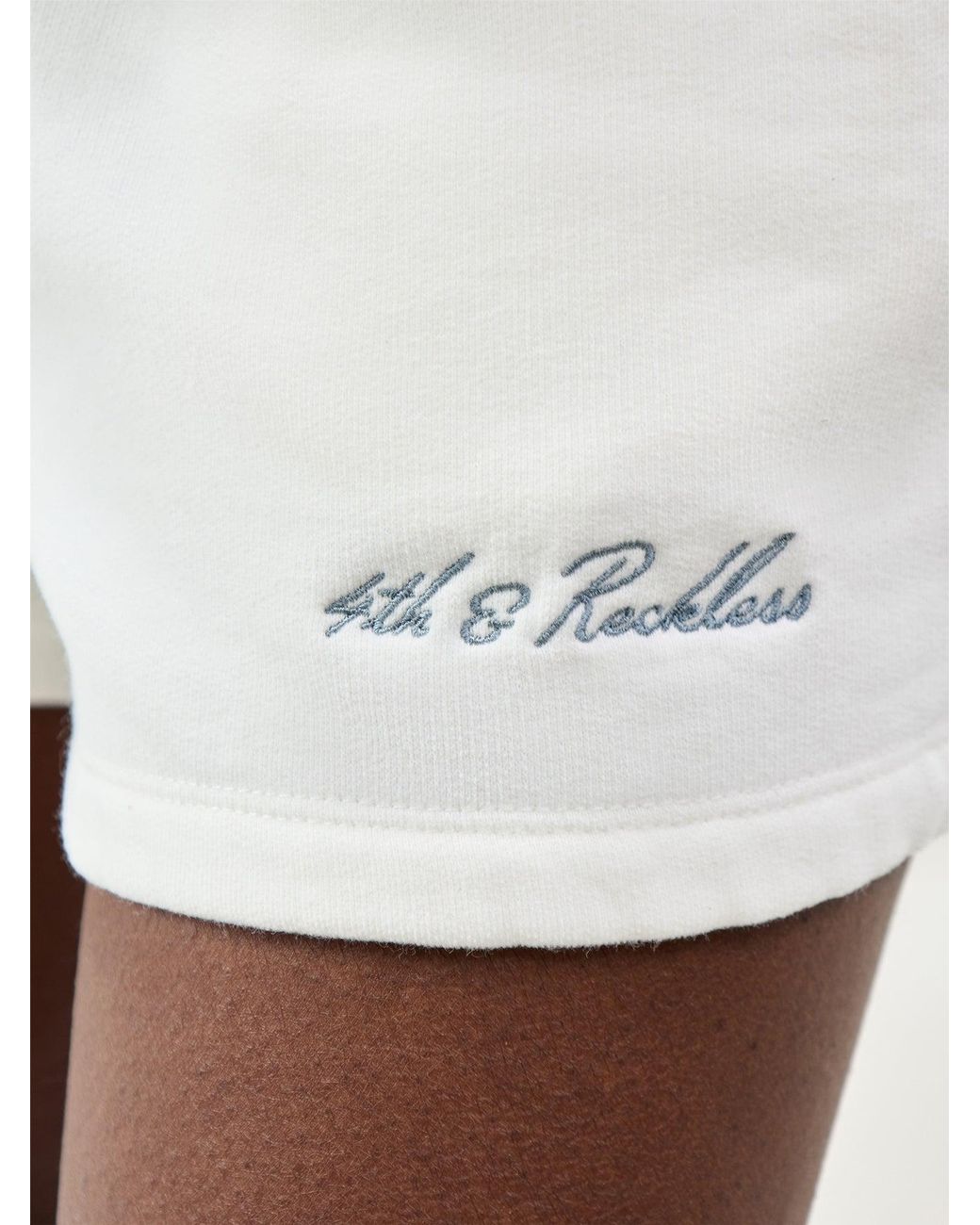 4th & Reckless White Clover Sweat Shorts