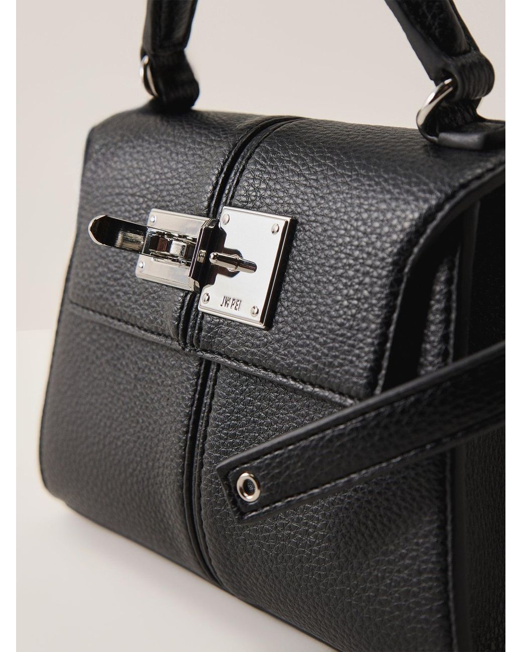 JW PEI Gray Elise Large Top Handle Vegan Bag