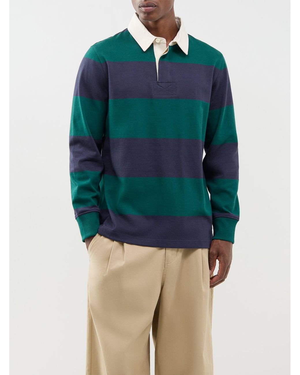 Gant Blue Striped Heavy Rugger for men