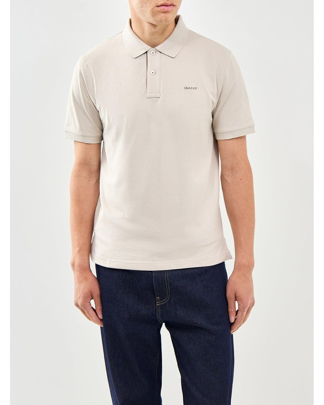 Gant Blue Contrast Pique Polo for men