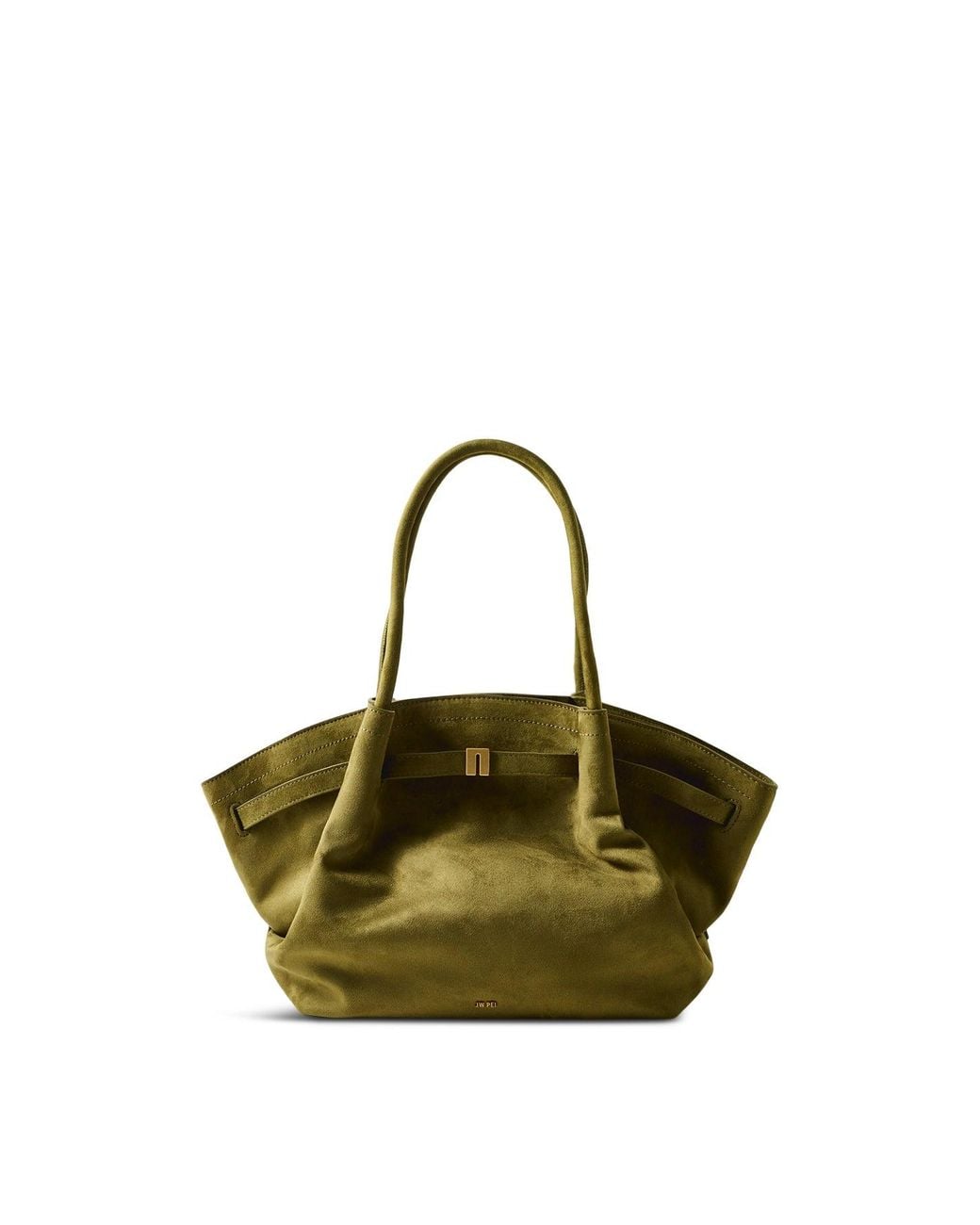 JW PEI Green Hana Medium Faux Suede Tote Bag