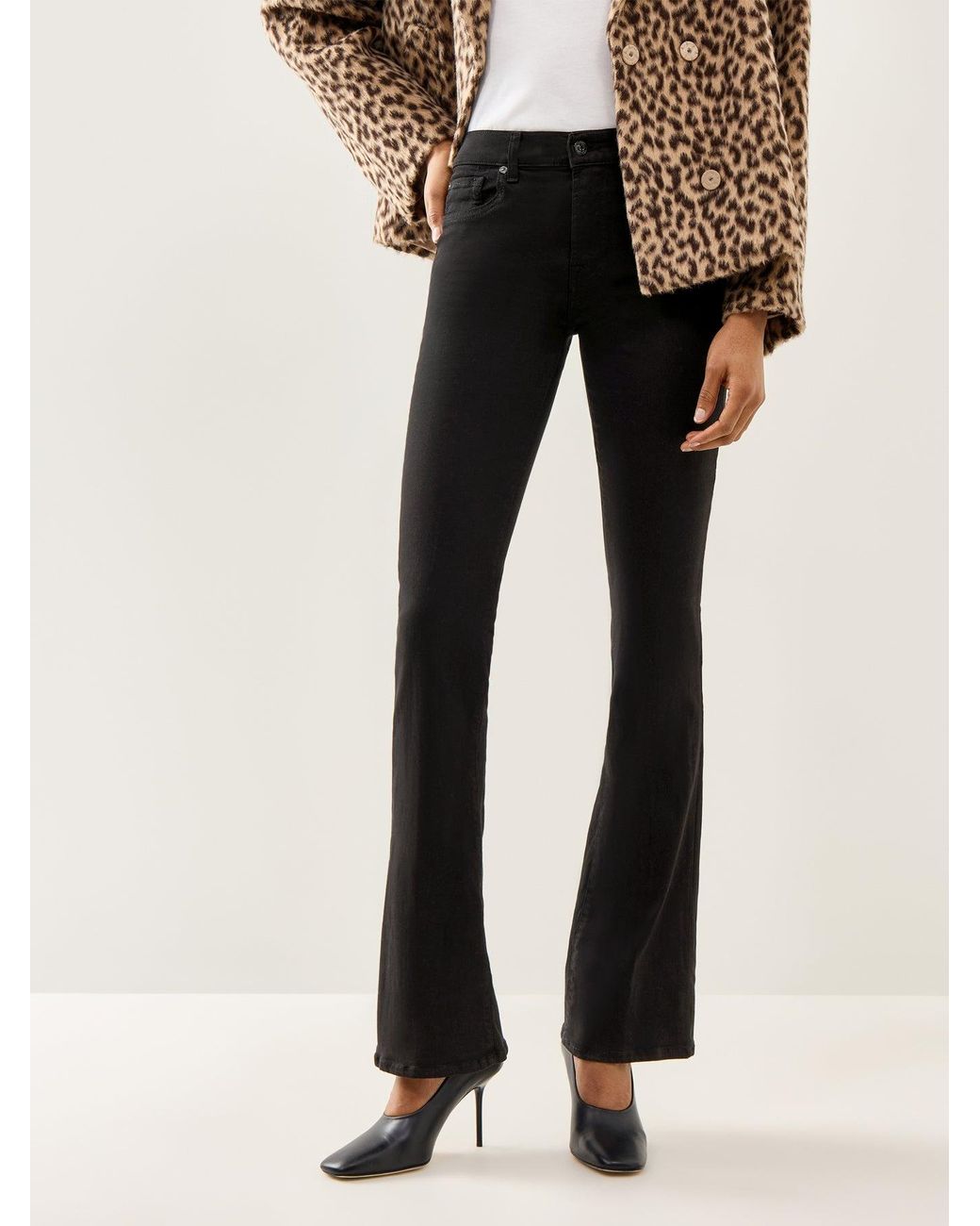 7 For All Mankind Black Bootcut Bair Jeans