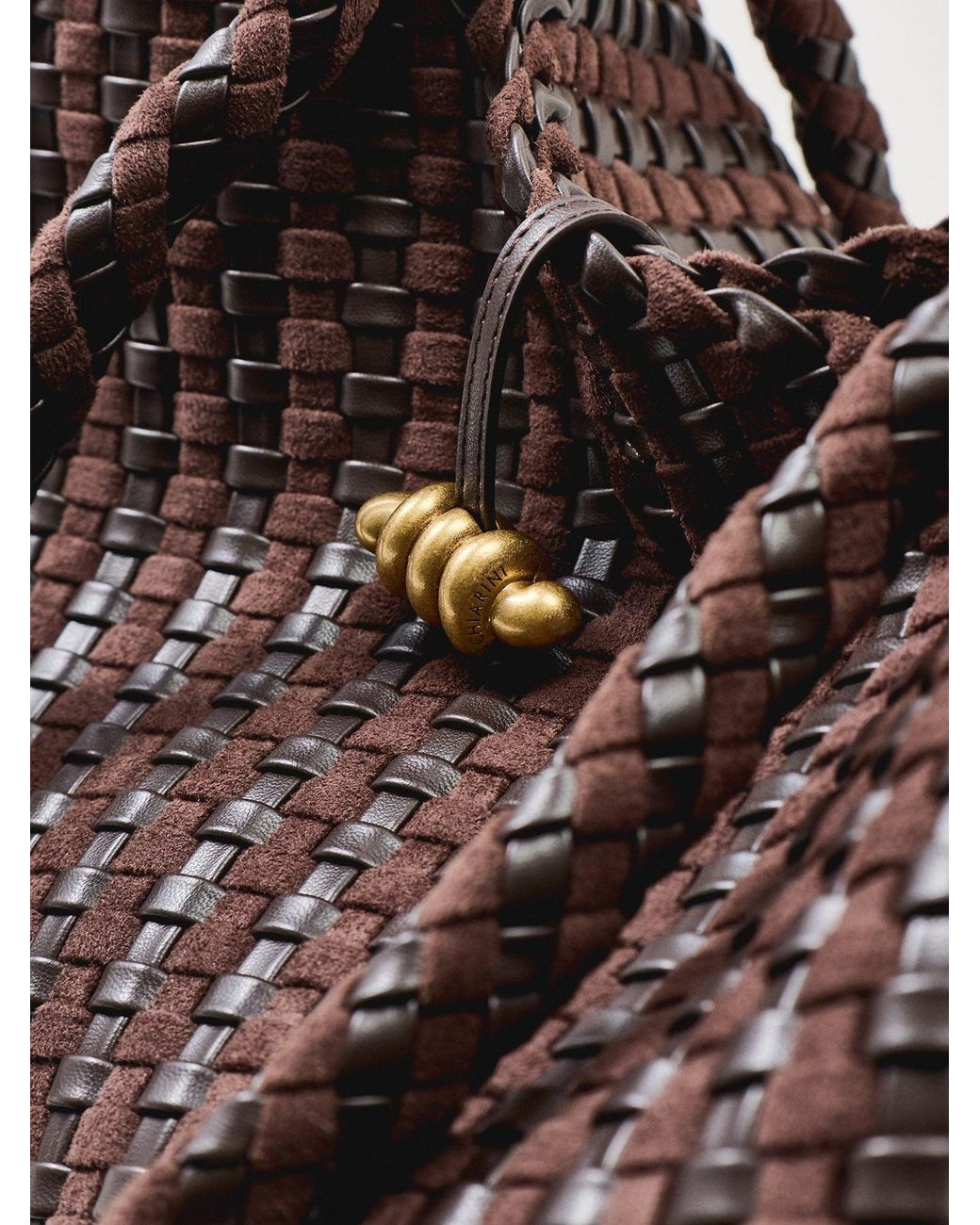 Gianni Chiarini Brown Aurelie Woven Large Tote Bag
