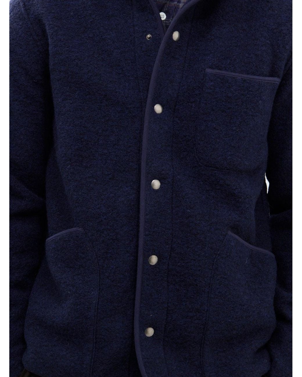 Hartford Blue Jock Boiled Overshirt for men