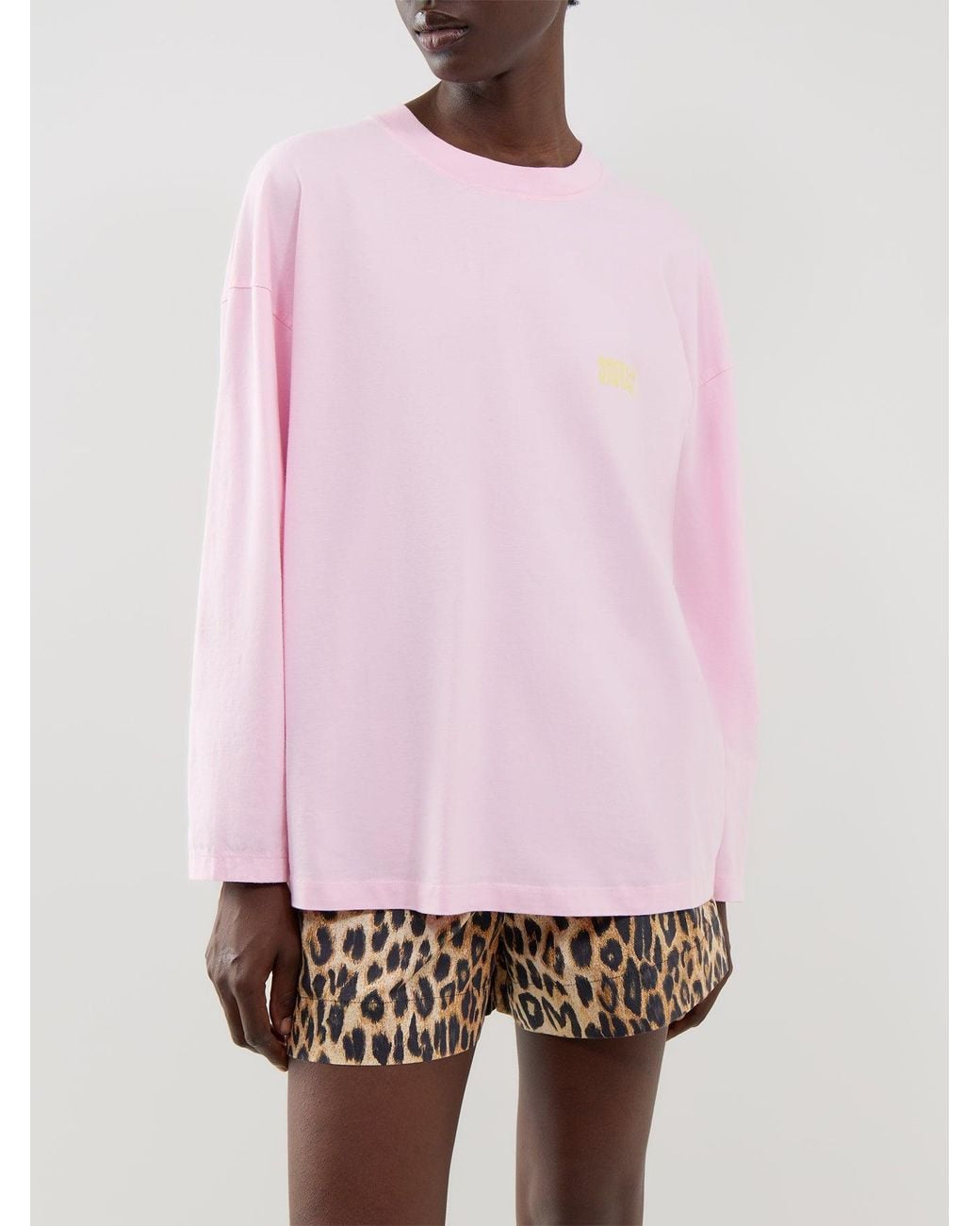 American Vintage Pink Gixy Long-Sleeved T-Shirt