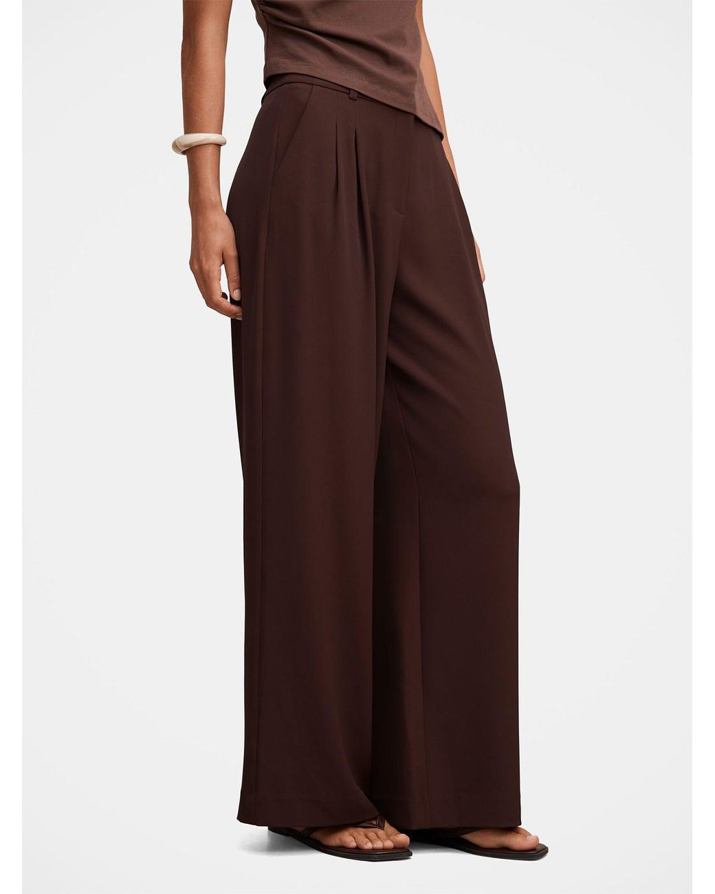 Forever New Brown Dani Straight Leg Tailored Trousers