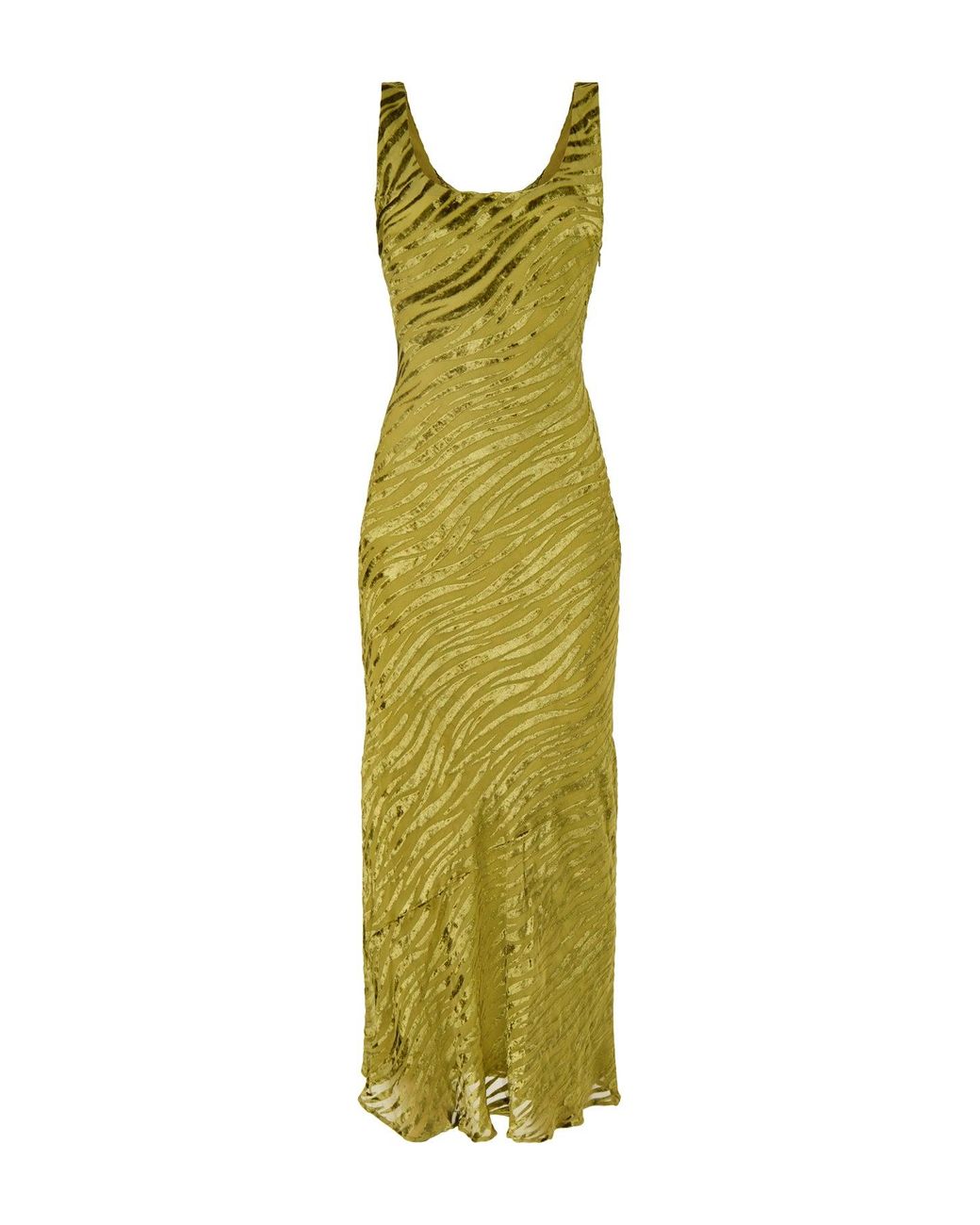 Pretty Lavish Green Kendall Scoop Devoré Maxi Dress
