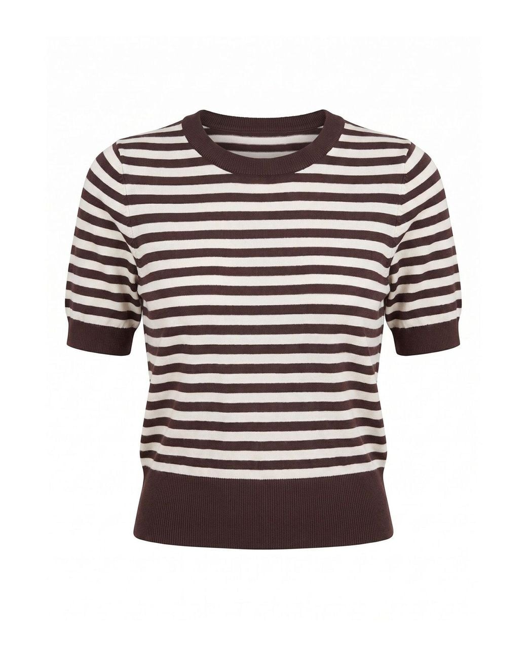 Forever New Brown Maisie Striped Short-Sleeved T-Shirt