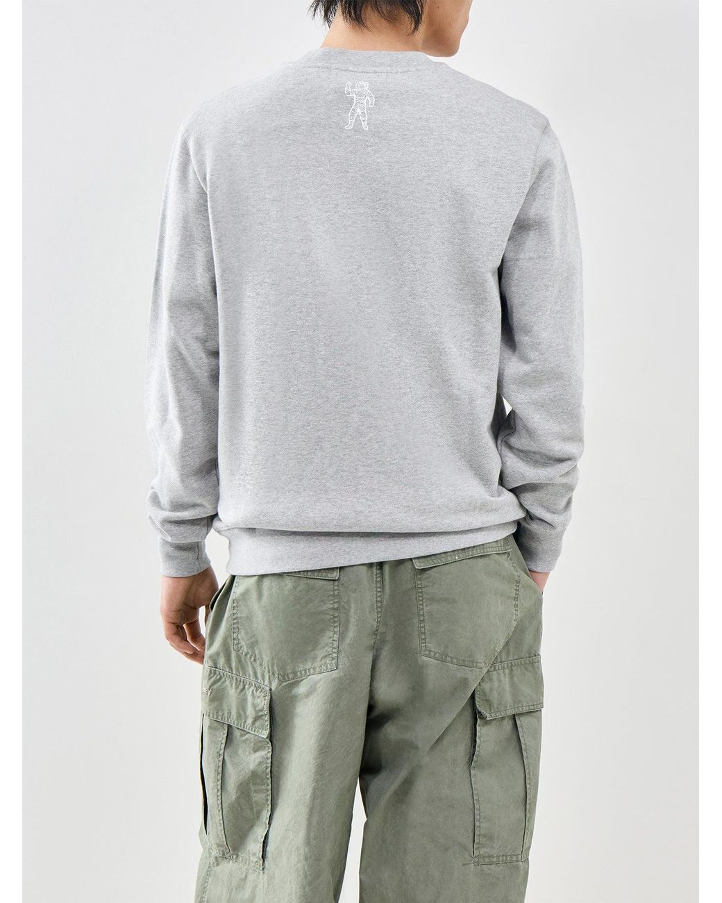 BBCICECREAM Gray Small Arch Logo Crewneck for men