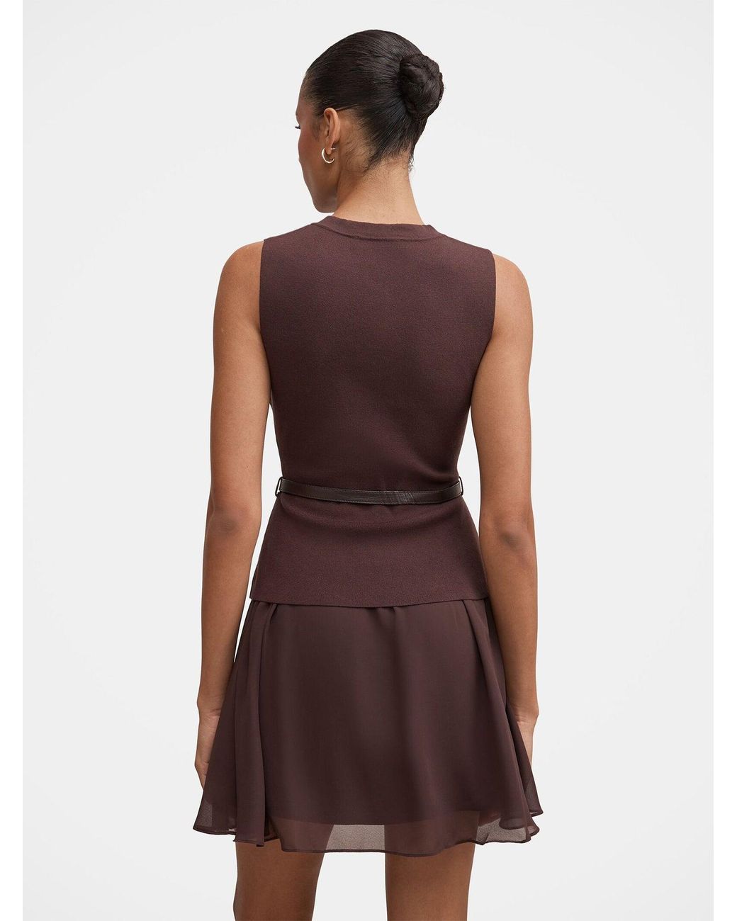 Forever New Brown Belle Mini Dress