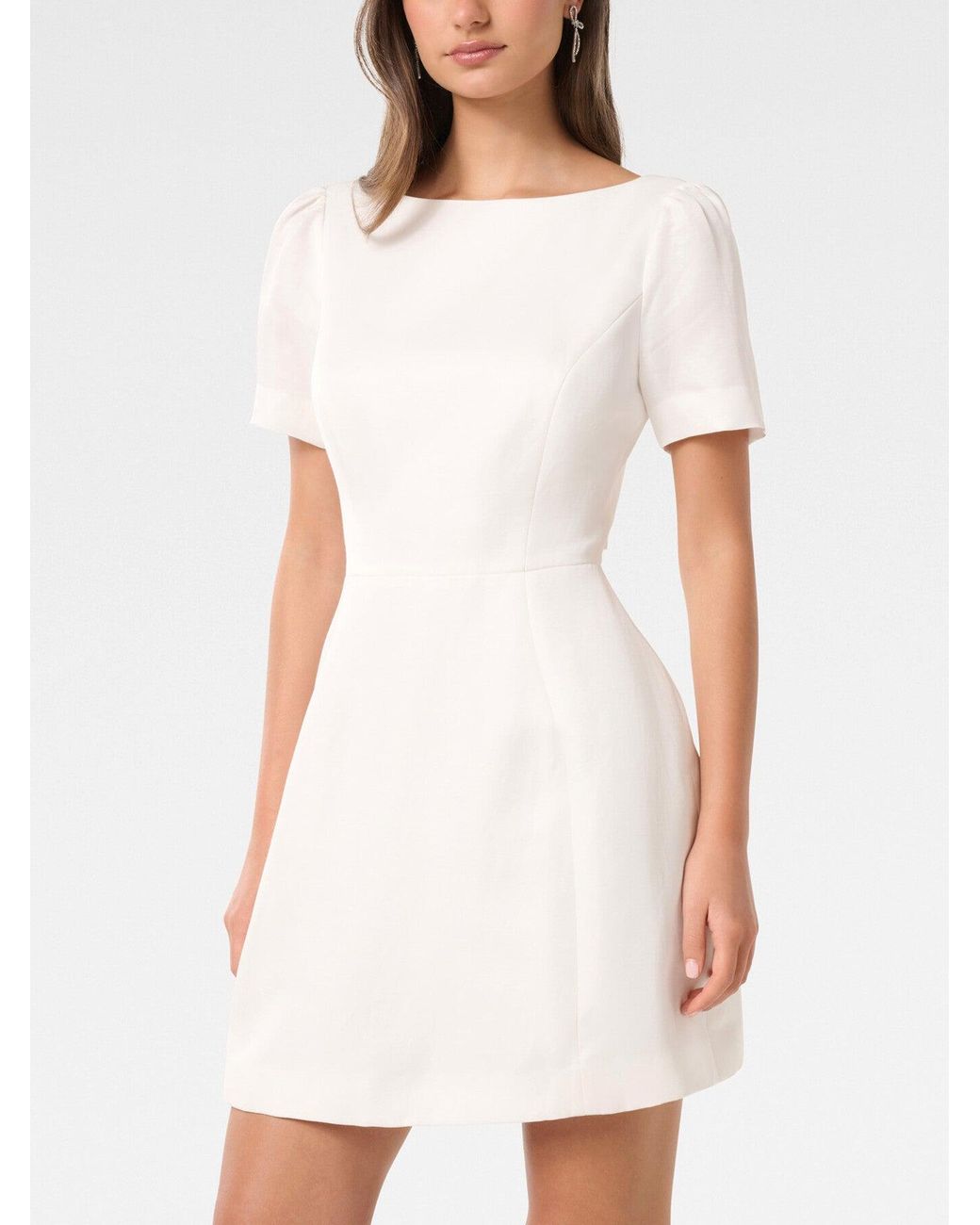 Forever New White Women's Simone Bow Back Mini Dress