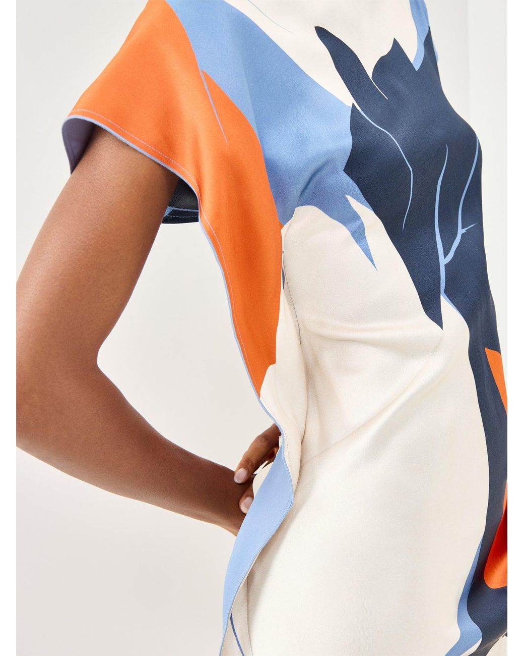 Victoria Beckham Blue Victoria Midi Dress Multi