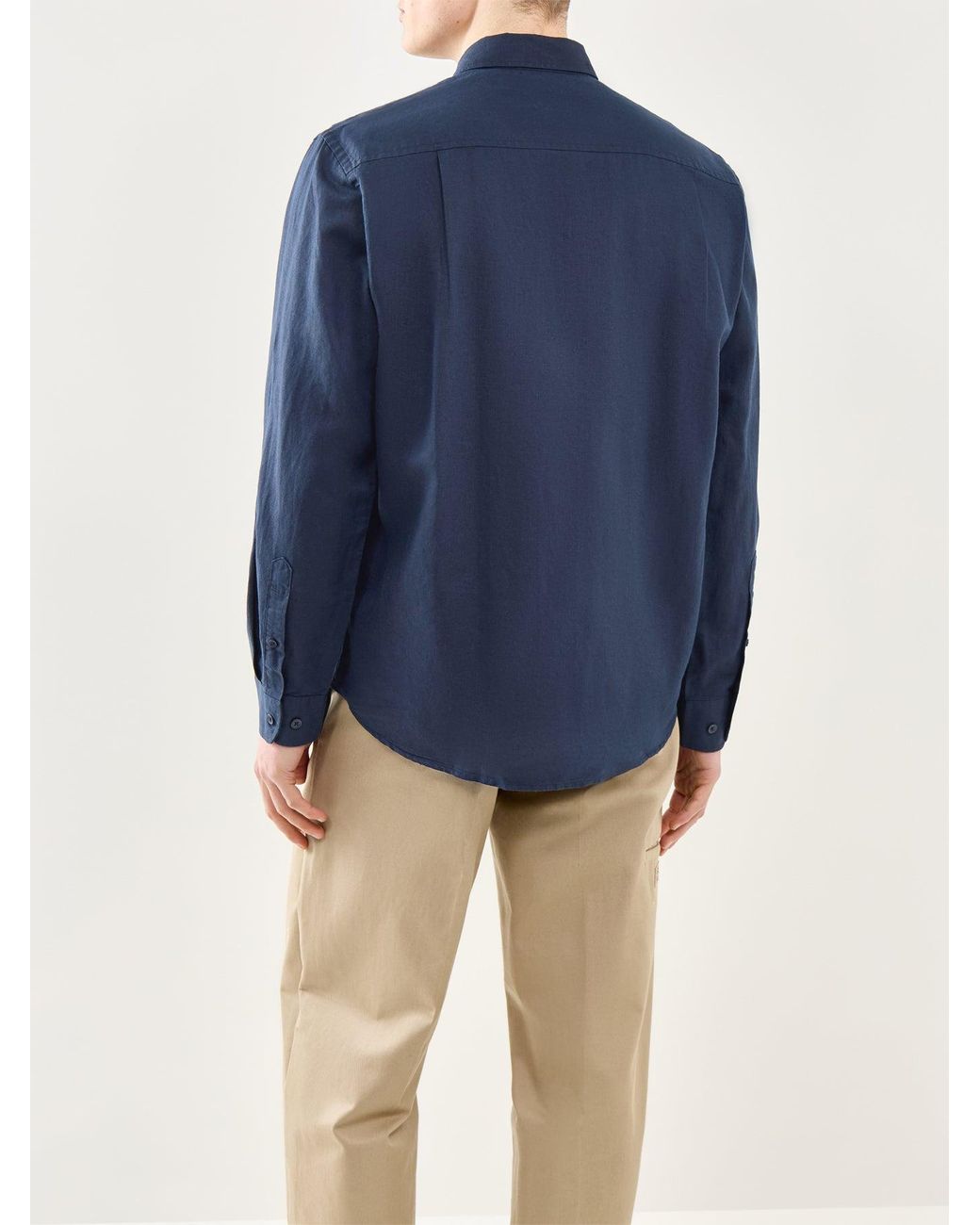 SELECTED Blue Blend Long Sleeve Shirt for men
