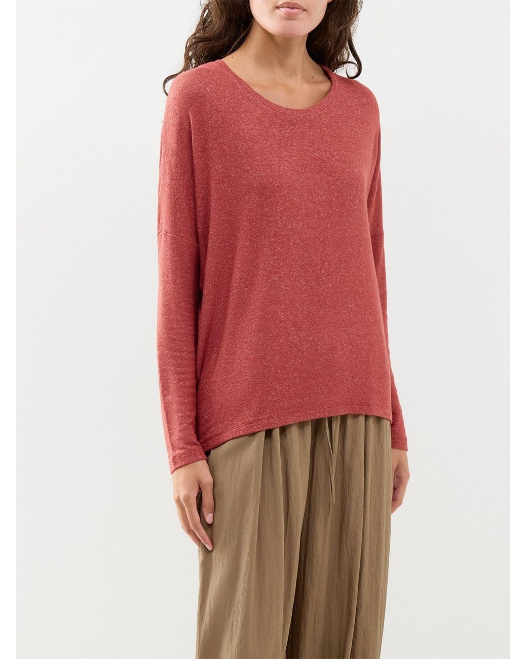 Soya Concept Red Biara 1 Long-Sleeved Blend Knitted Jumper