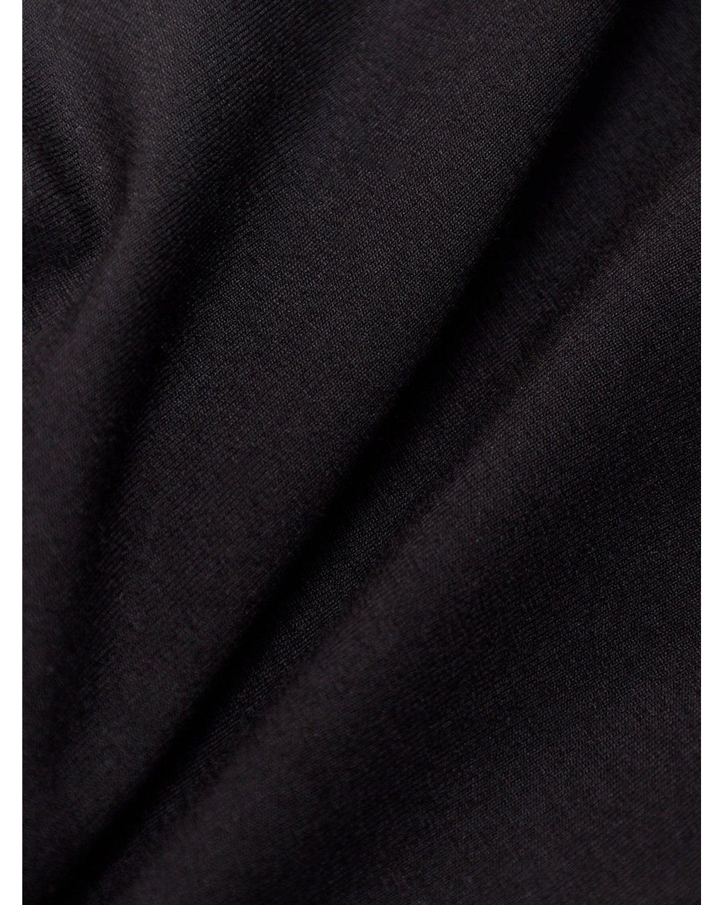 roandzo Black V-Neck Jersey Jumpsuit