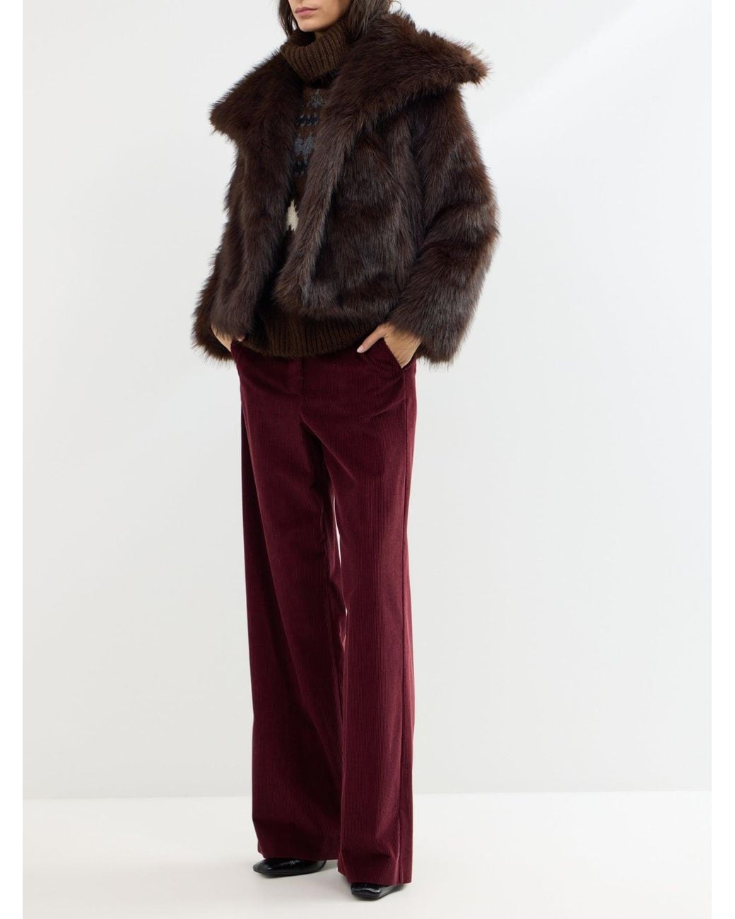 ONLY Black Dawn Faux Fur Collar Jacket