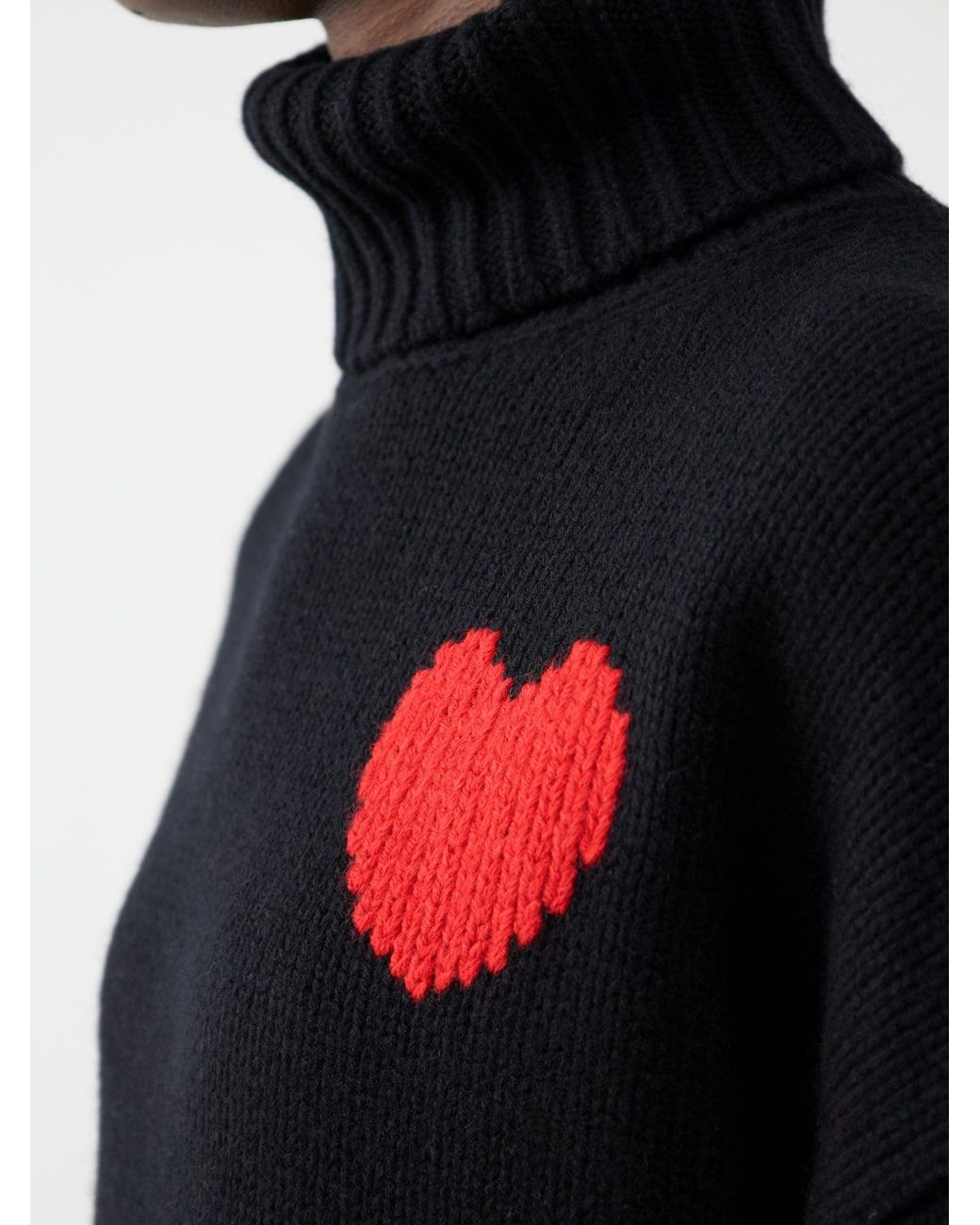 Chinti & Parker Black Heart Melange Roll Neck Jumper
