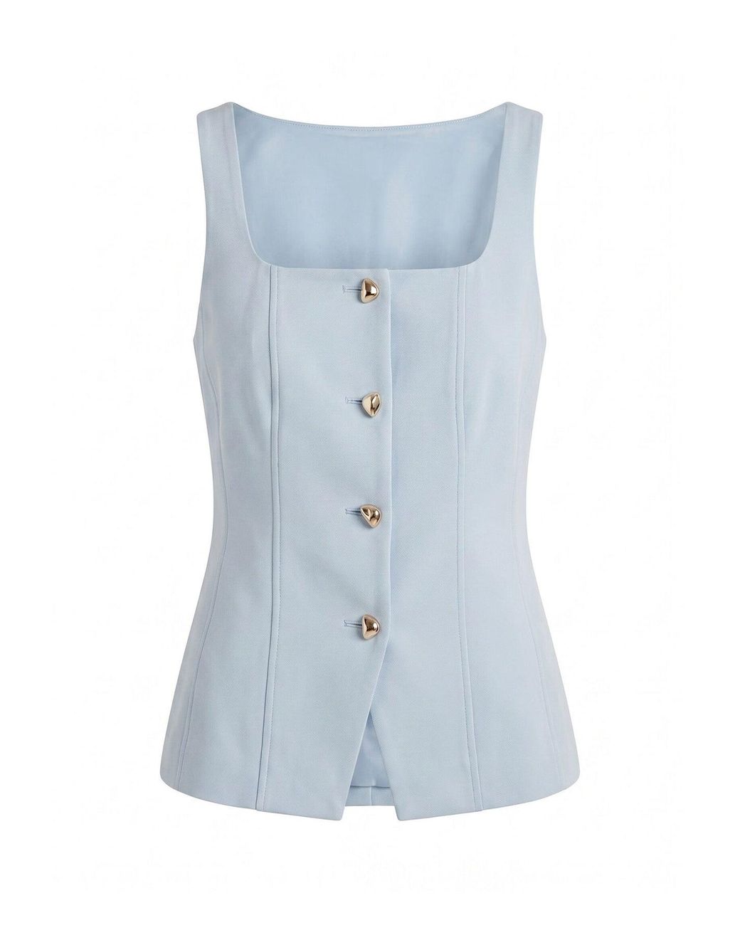 Forever New Blue Lee Square Neck Waistcoat