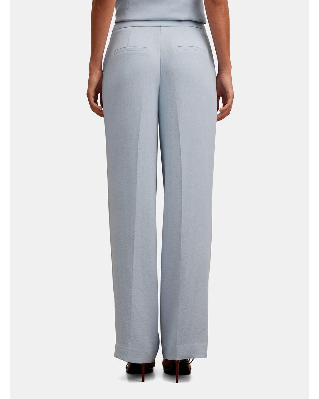 Forever New Blue Dani Straight Leg Trousers