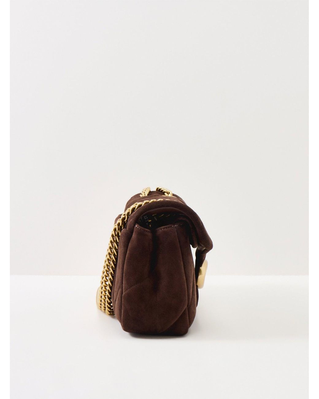 COACH Brown Goat Soft Quilted Suede Tabby Shoulder Bag 26