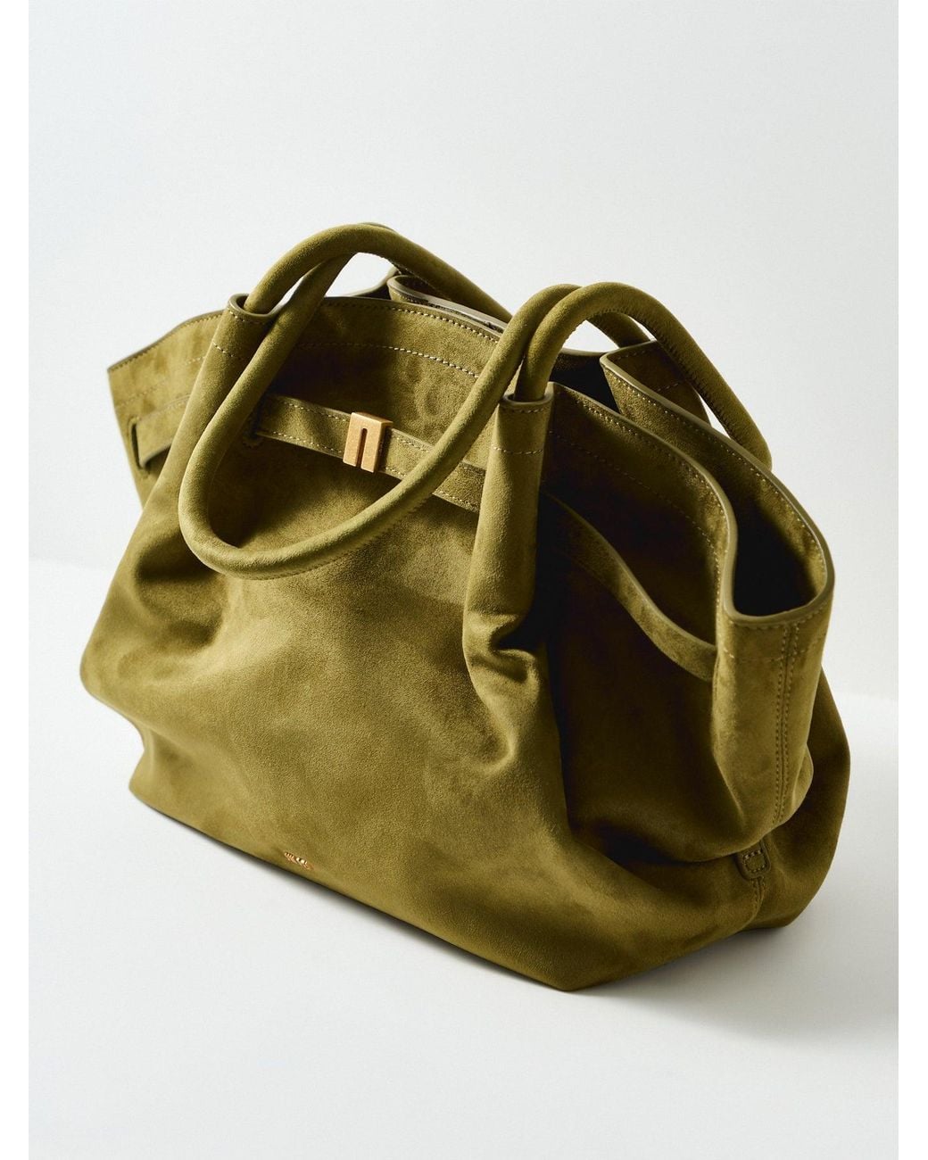 JW PEI Green Hana Medium Faux Suede Tote Bag