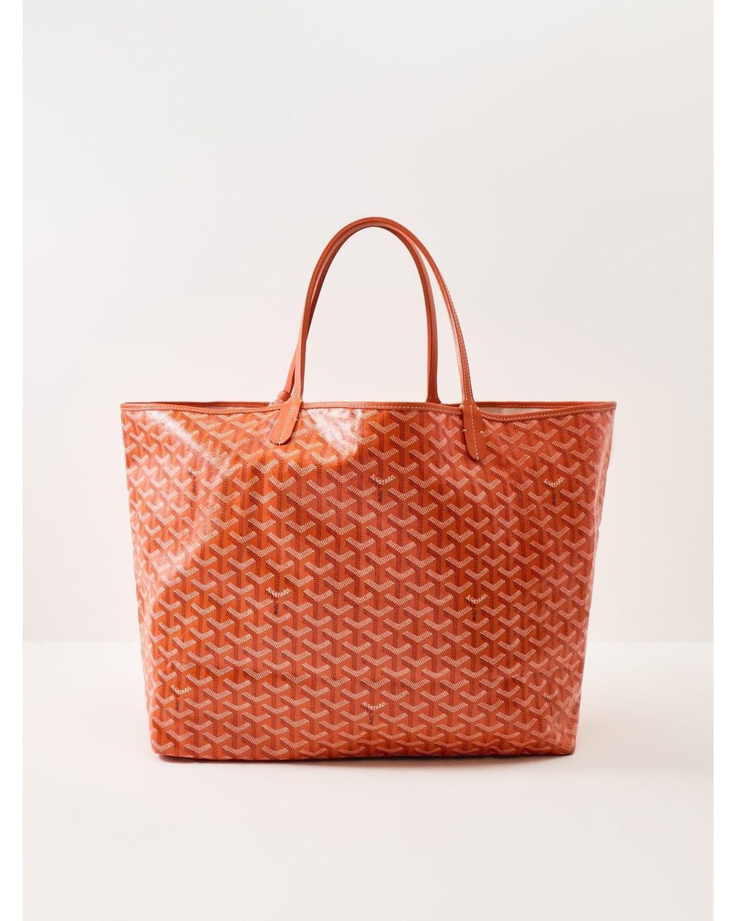 Le Prix Orange Saint Louis Mm Goyardine Canvas Tote Bag –