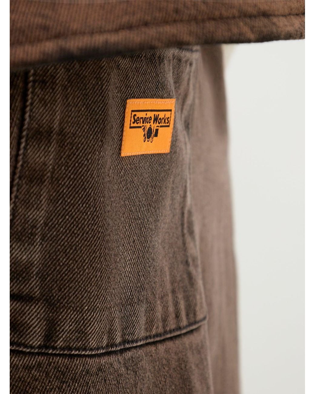 Service Works Brown Od Easy Chef Organic Trousers for men