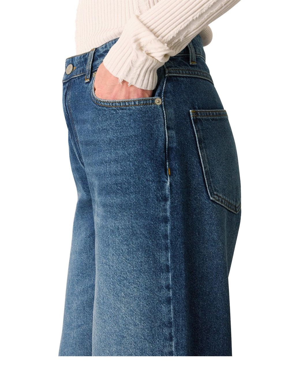 Whistles Blue Straight Ankle Length Jean