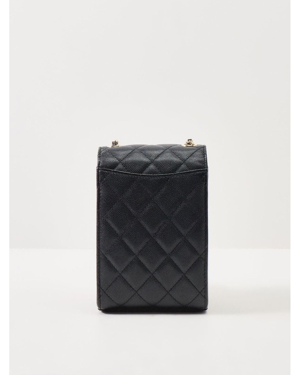 Le Prix Black Coach Calfskin Phone Case Shoulder Bag –