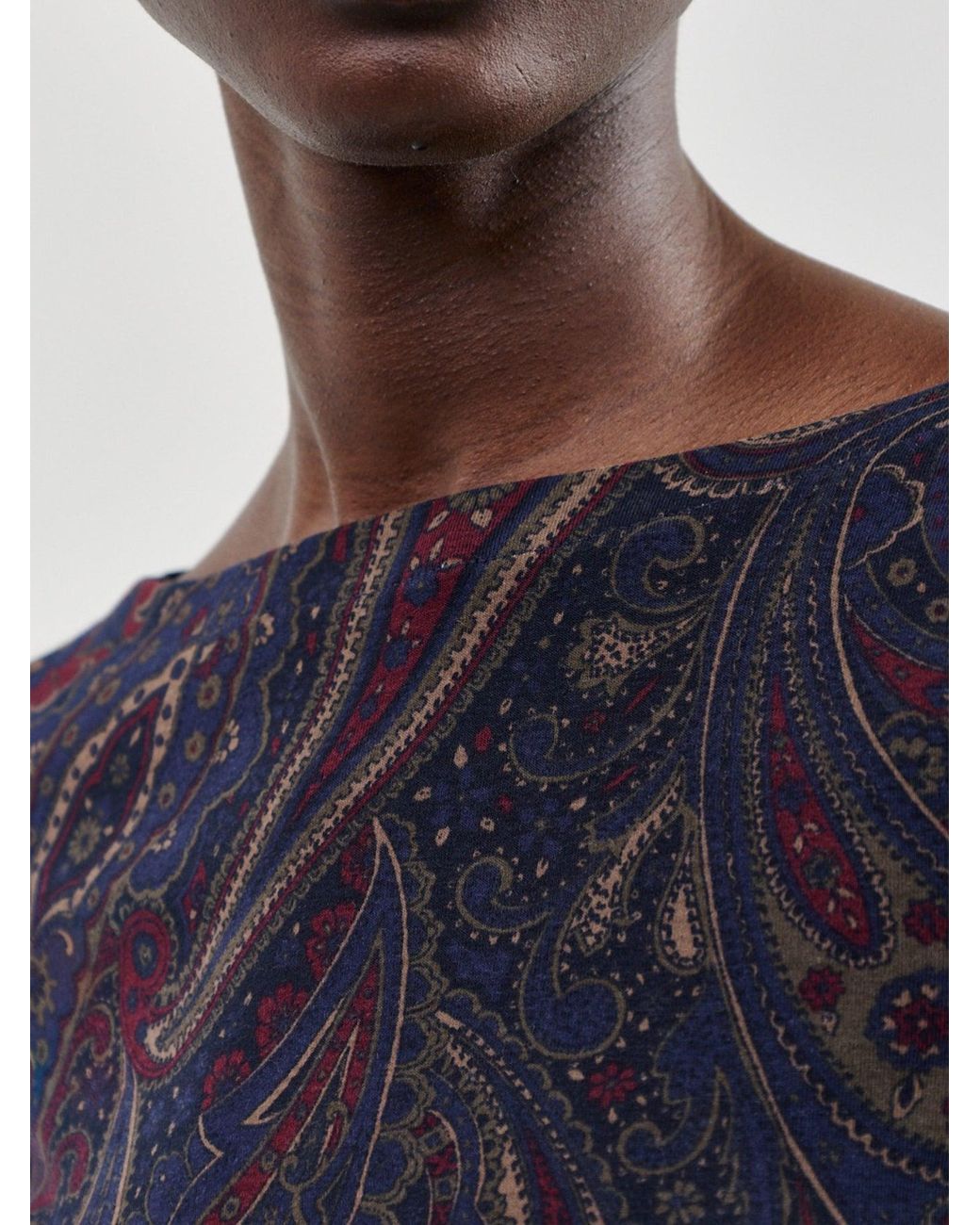 Ralph Lauren Blue Blend Knitted T-Shirt, Cotton
