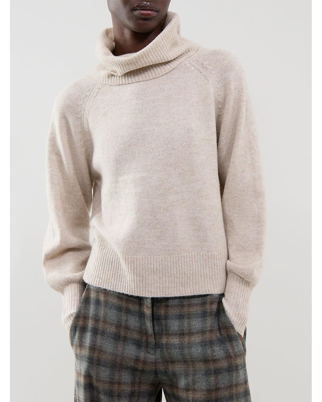 ONLY White Blend Olivia Roll Neck Jumper