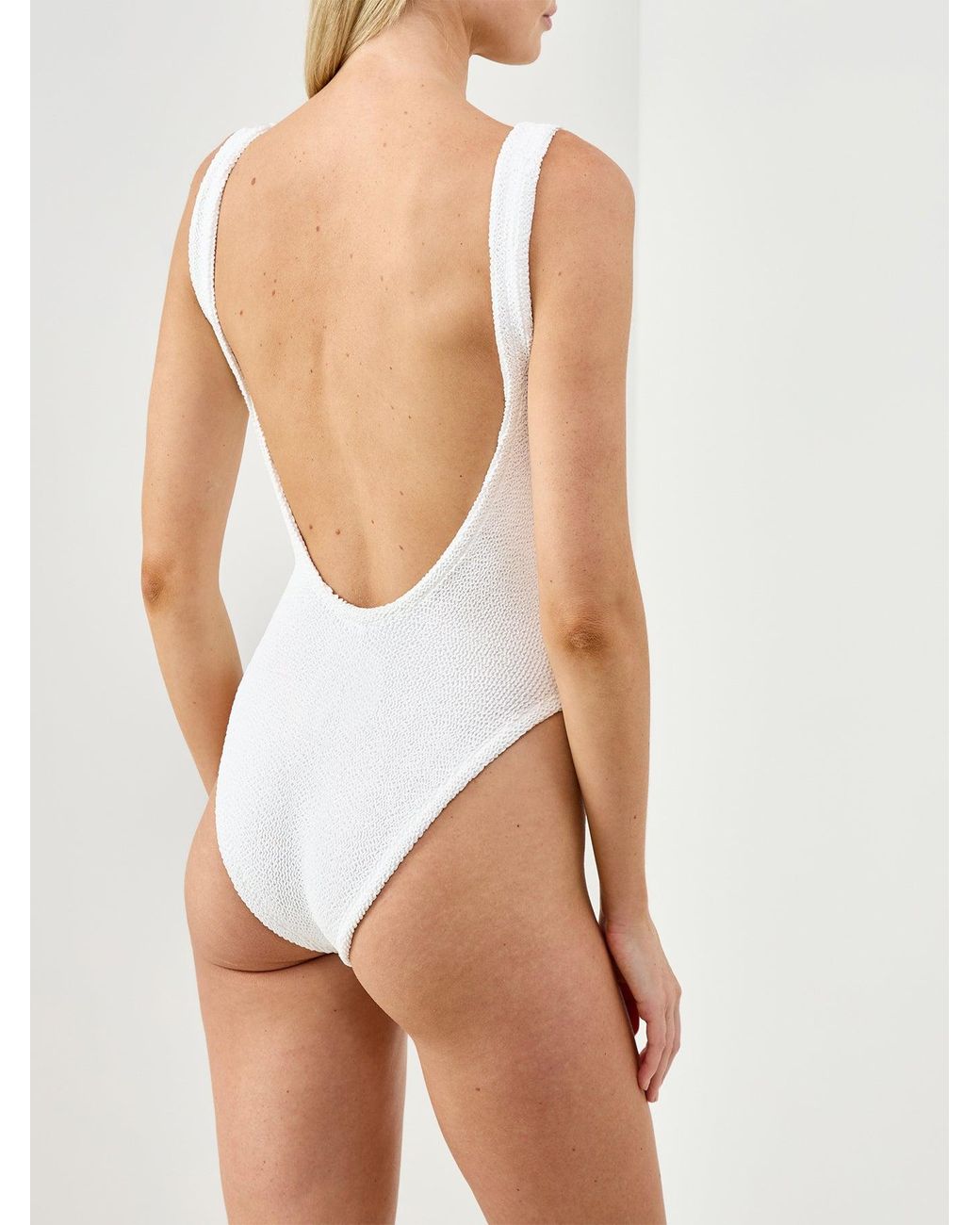 Hunza G White Square Neck Swim