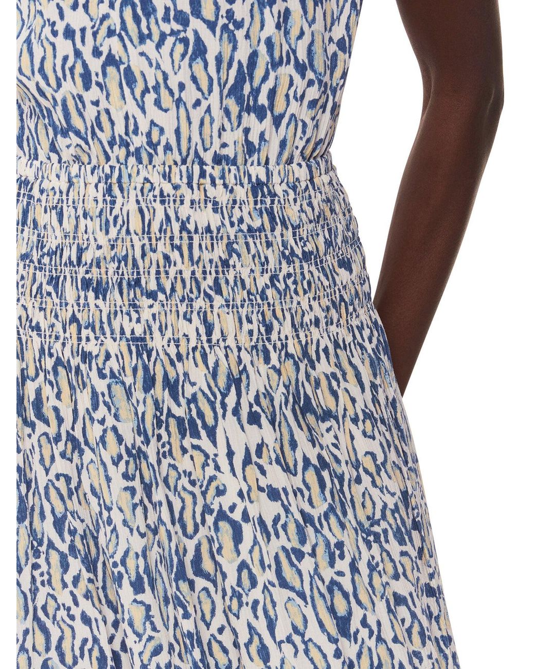 Whistles Blue Women's Flaming Leopard Print Dress