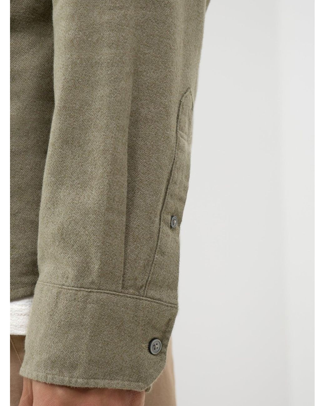 SELECTED Green Organic Noah Brushed Twisted Shirt for men