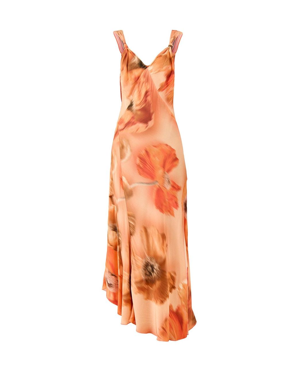 Never Fully Dressed Orange Blurred Floral Sofia Dress