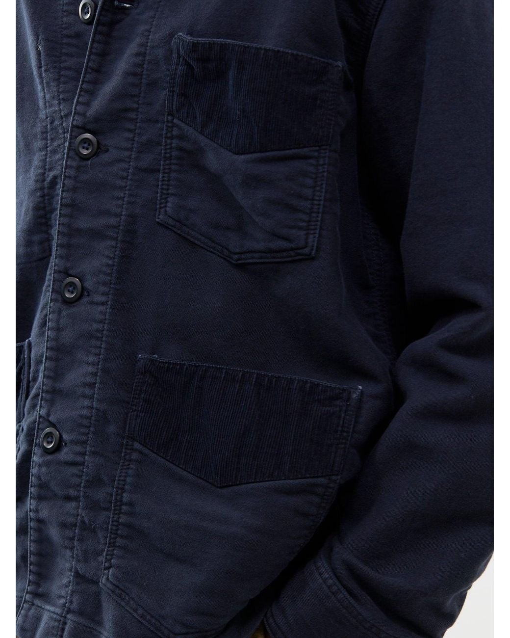 Hartford Blue Bush Moleskin Jacket for men