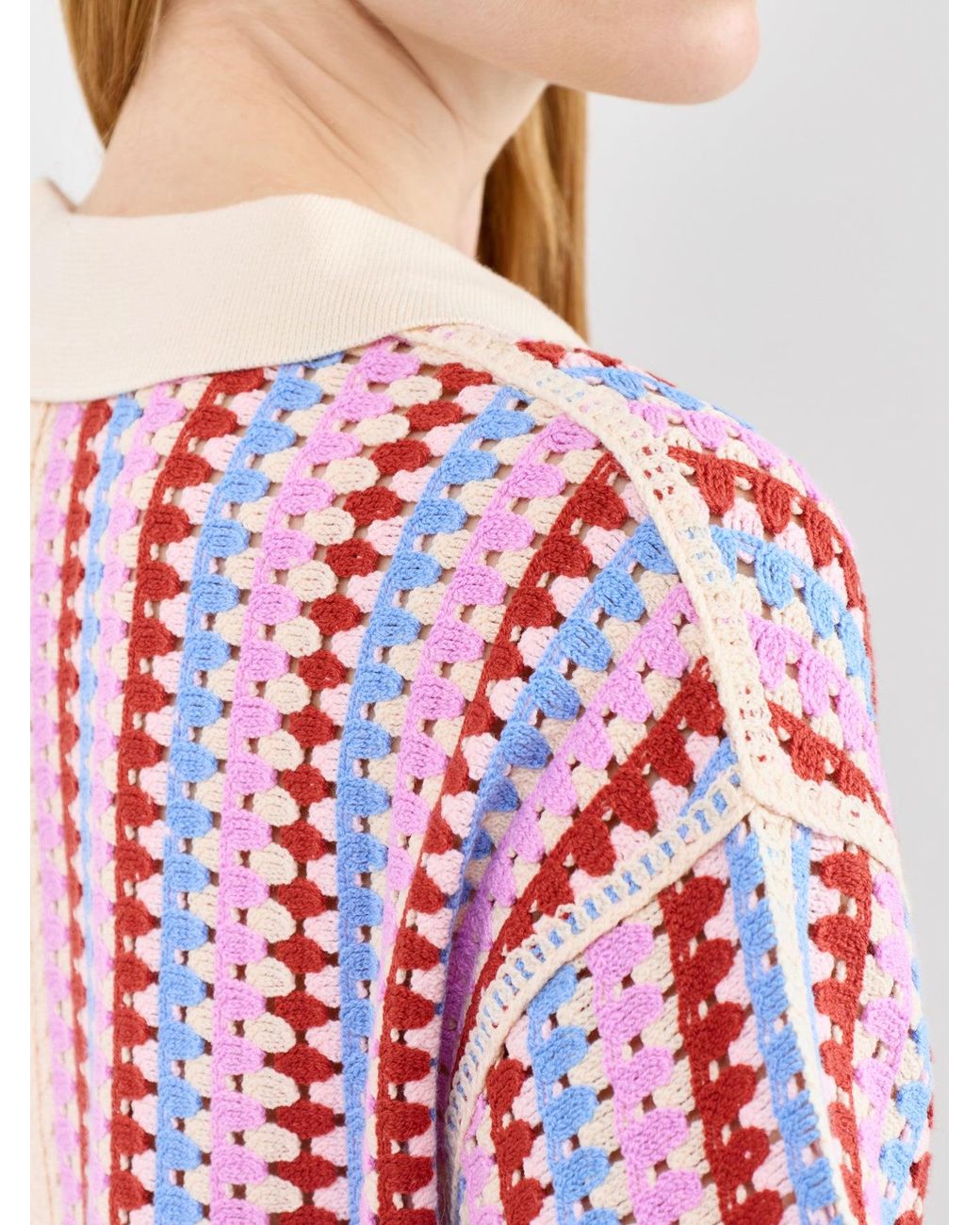 FRNCH Red Missy Crochet Top
