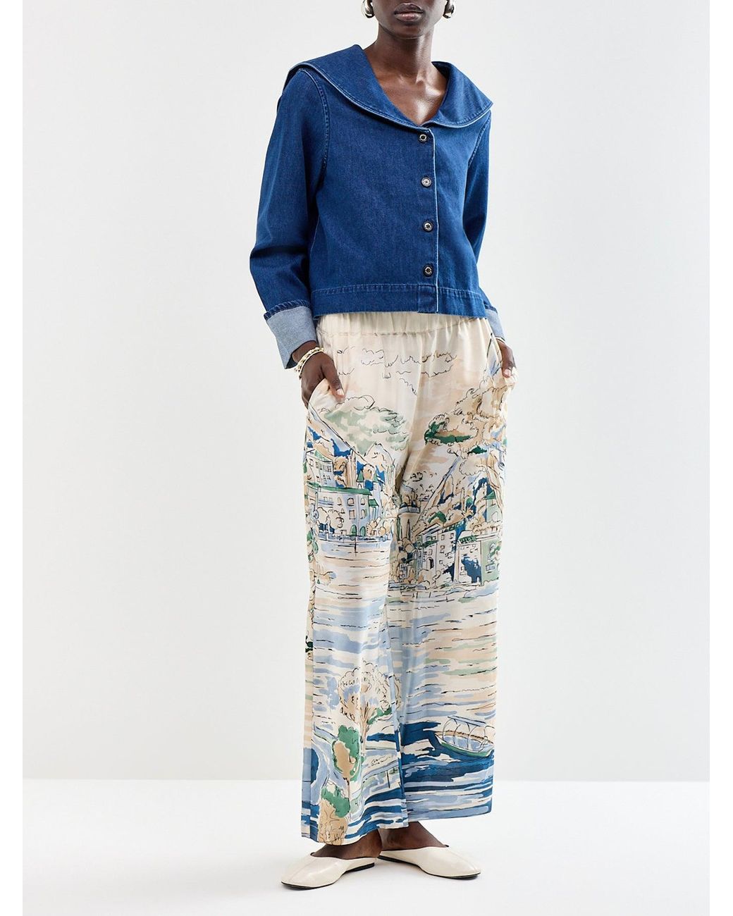 Weekend by Maxmara Blue Curva Trousers