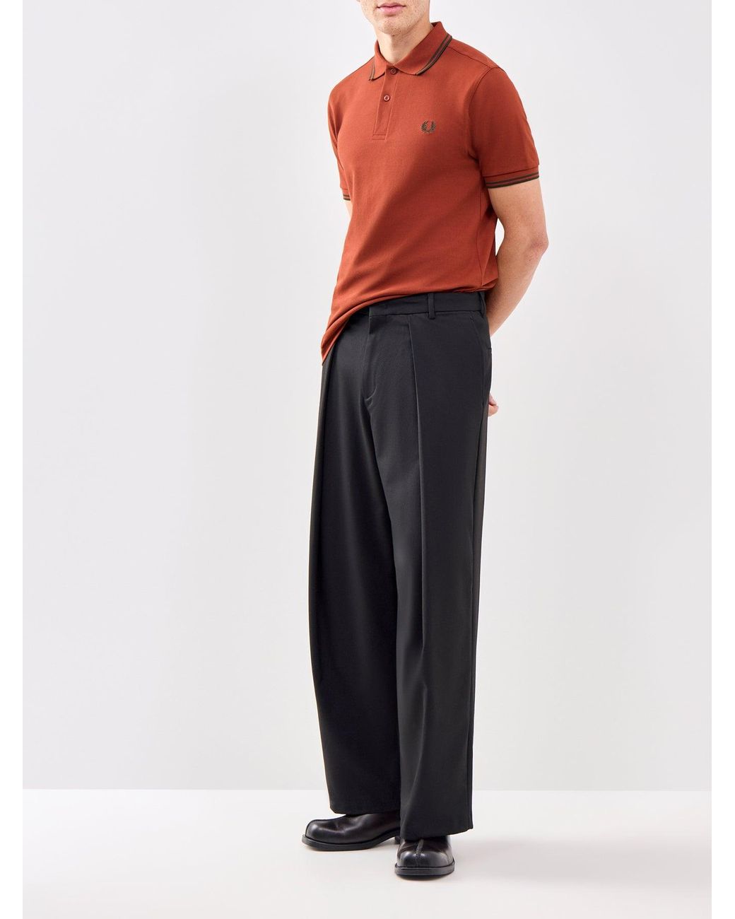Fred Perry Orange Twin Tipped Polo Shirt for men