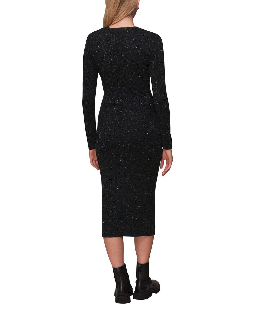 Whistles Black Women's Annie Sparkle Knit Dress