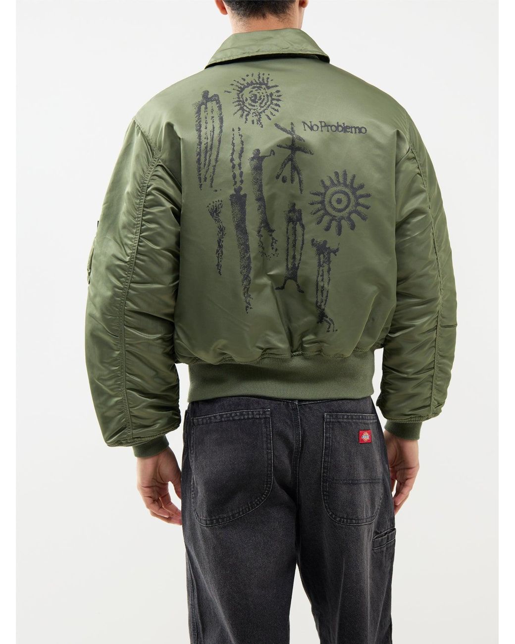 No Problemo Green Np X Alpha Industries Ancient Findings Jacket for men
