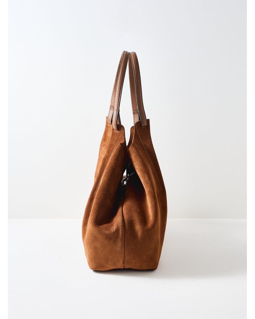 Gianni Chiarini Brown Dua Large Suede Tote Bag