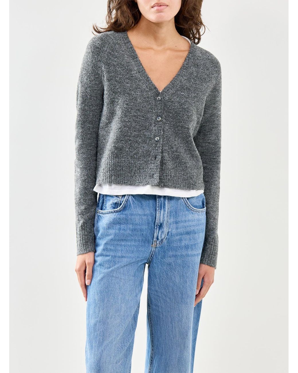 Free People Gray School Girl Cardigan