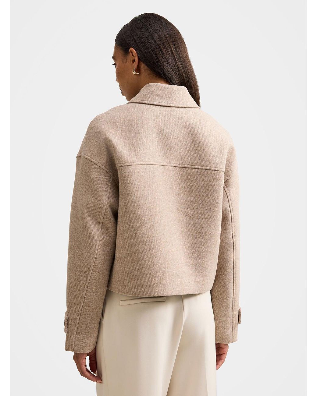 Forever New Natural Kelsey Cropped Jacket