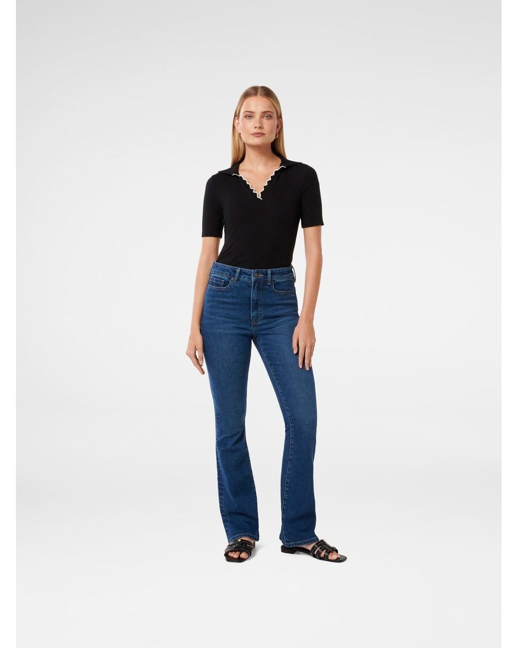 Forever New Blue Phoebe Skinny Flared Jeans