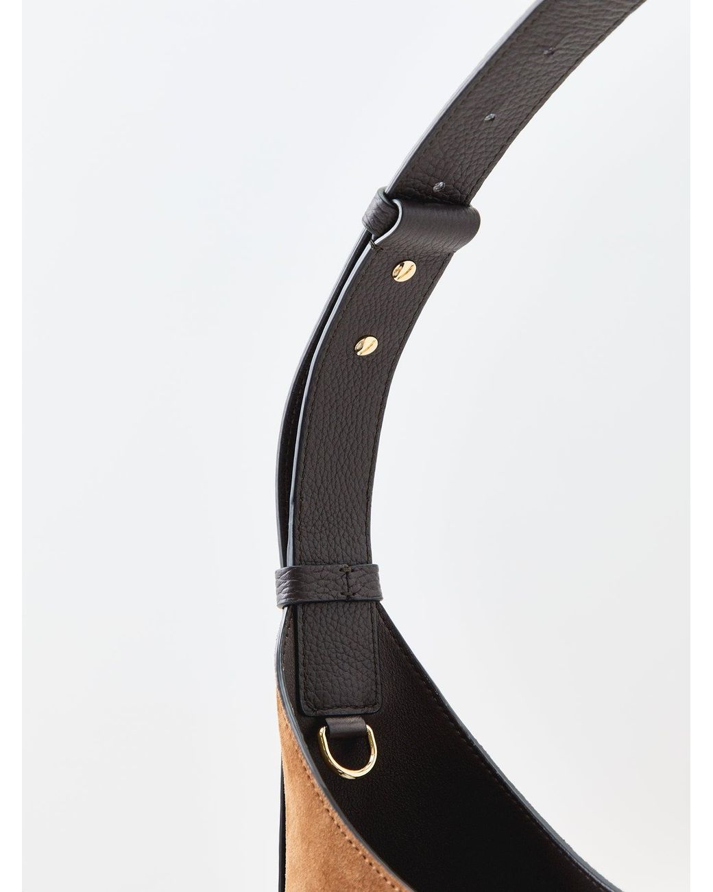 Strathberry Brown Kite Maxi Suede Hobo Bag