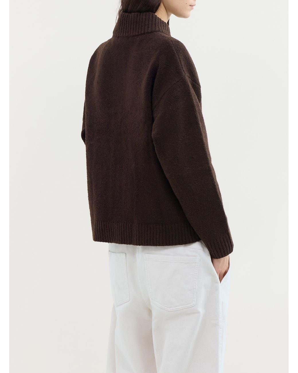 Pretty Lavish Brown Camille Knitted Bomber Cardigan