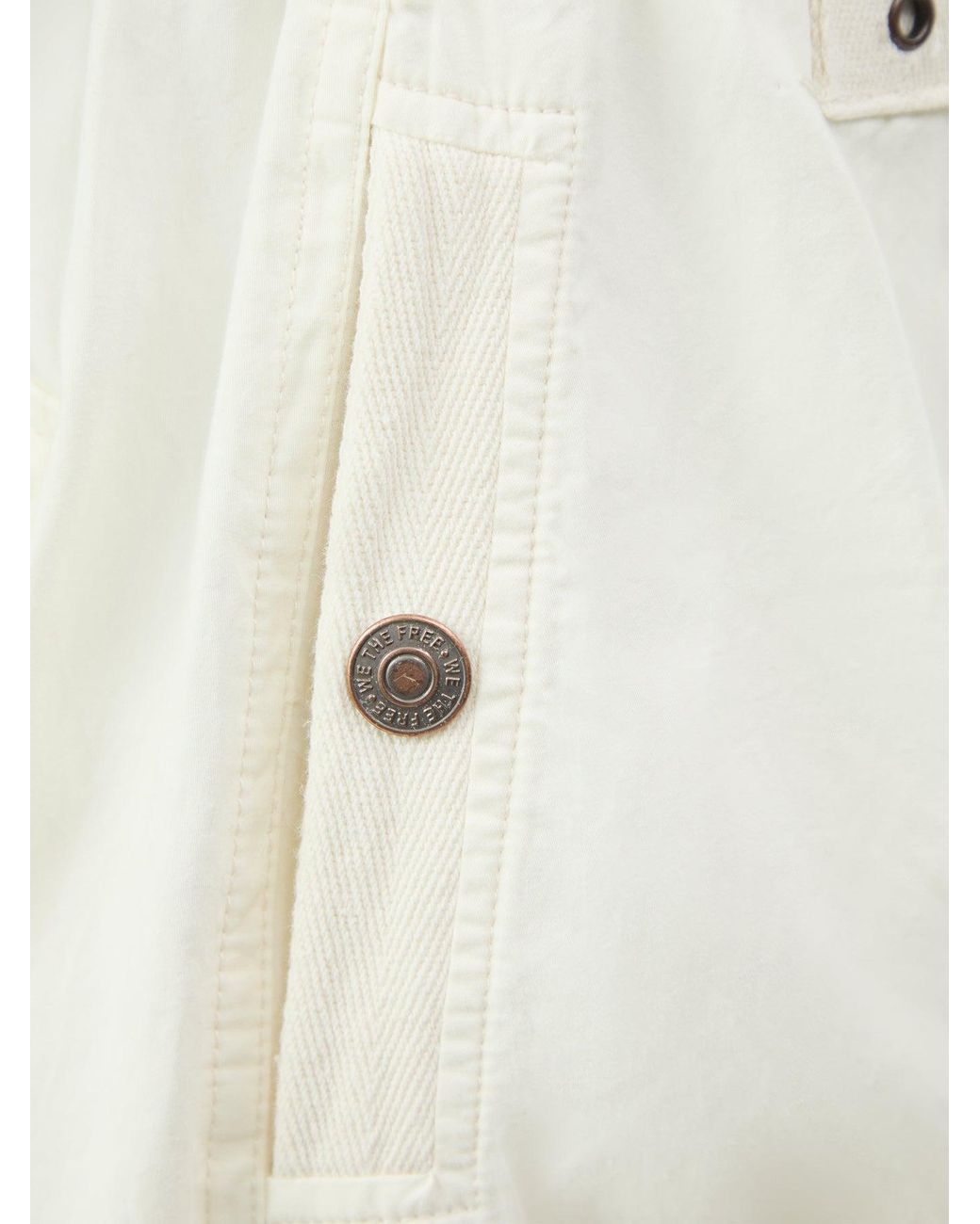 Free People White Onset Parachute Trousers