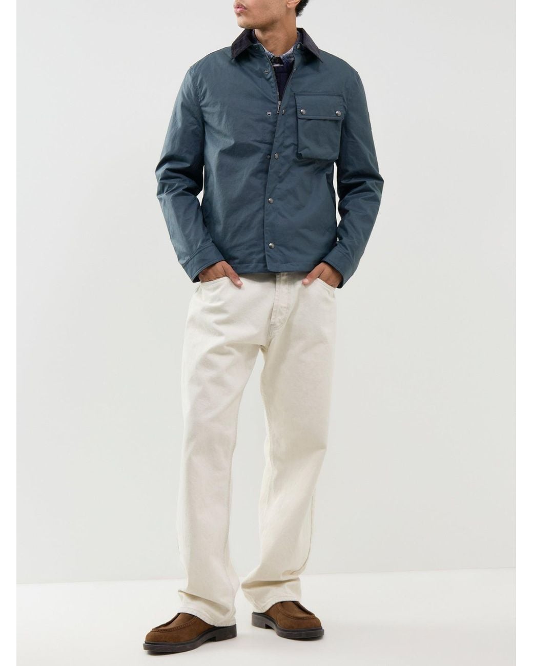 Belstaff Blue Ground Waxed Jacket for men