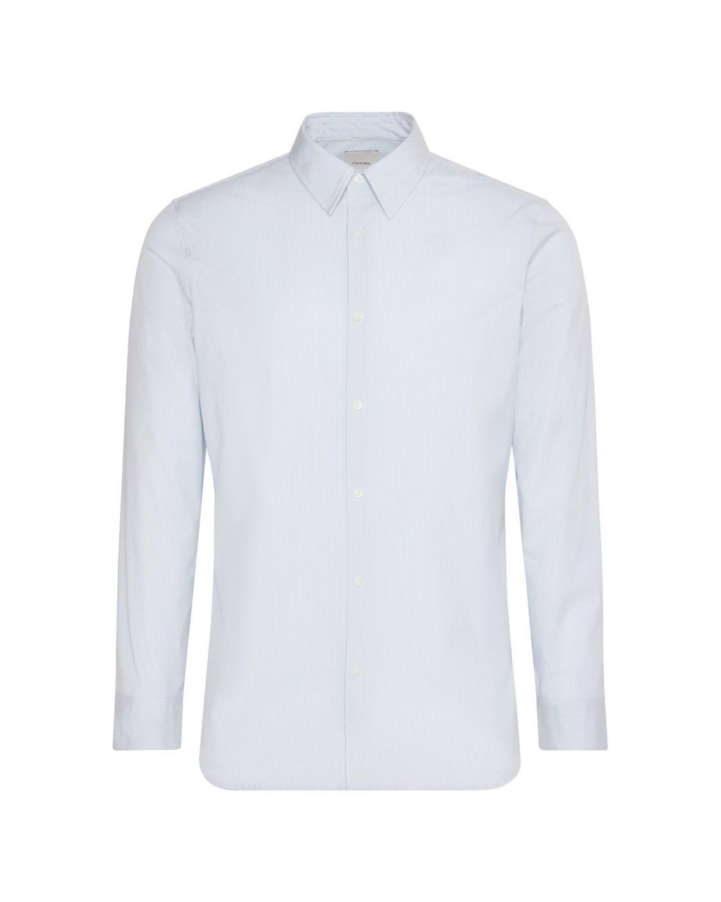 Calvin Klein White Stretch Stripe Shirt for men